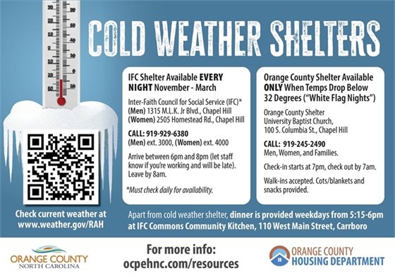 OCNC Cold Weather Shelters