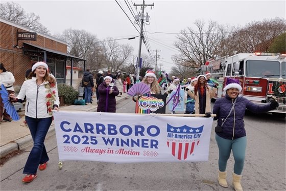 Carrboro Team in the Holiday Parade