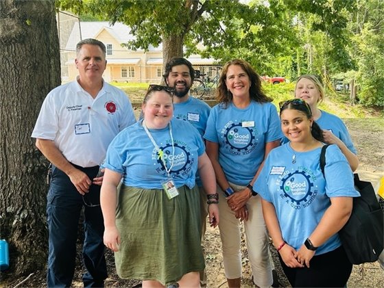Carrboro Town Employees meet to participate in the Good Neighbor Initiative