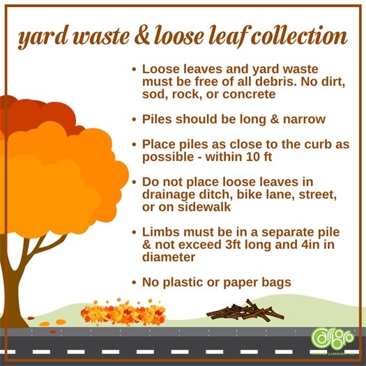 Yard waste guidelines from the Town of Carrboro