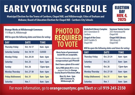 Early Voting Schedule