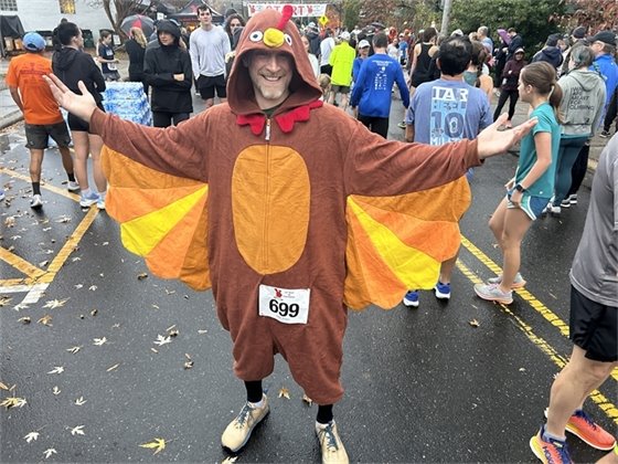 Man in turkey costume at the Gallop & Gorge