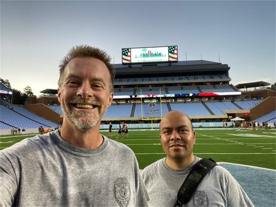 Carrboro Police Department at the annual 9/11 Memorial Climb at UNC's Kenan Stadium