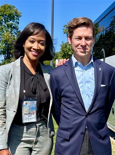 Town Manager Toney with Chancellor Lee Roberts