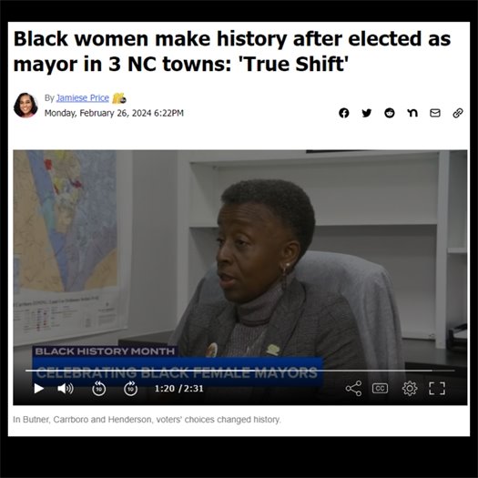 ABC11 Story on Black women mayors