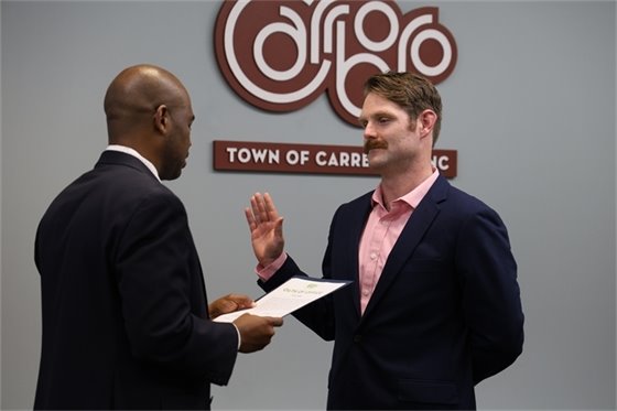 Council Member Danny Nowell takes oath of office