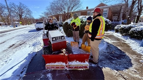 Public Works team working to clear snow and ice 