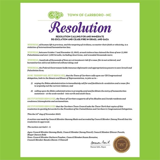 Nov. 14 Resolution