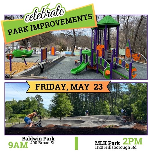 No Mo May sign in front of a field at Hank Anderson Park