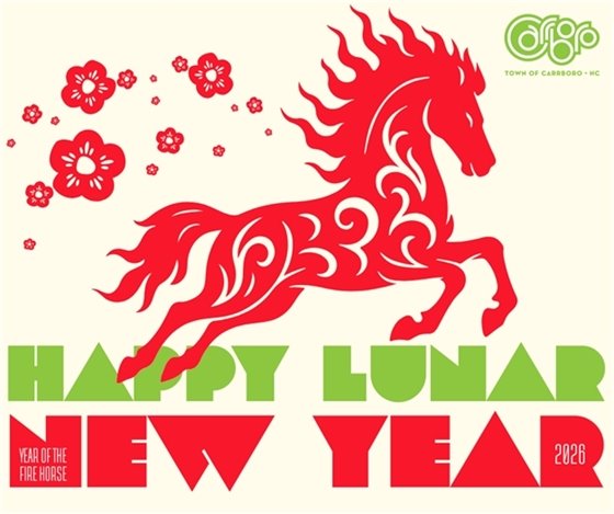 red horse graphic celebrating lunar new year