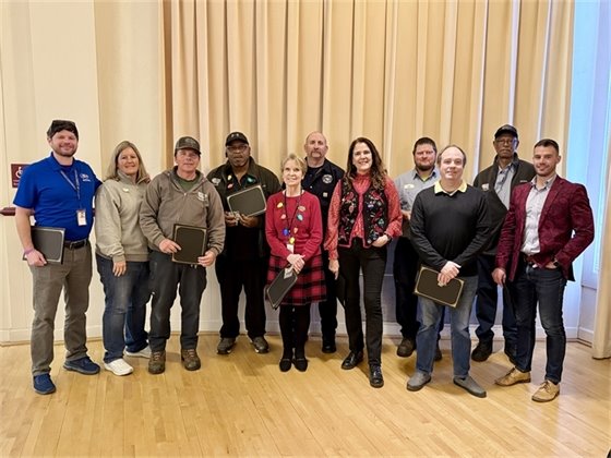Employees honored for their years in service 5-35 years!
