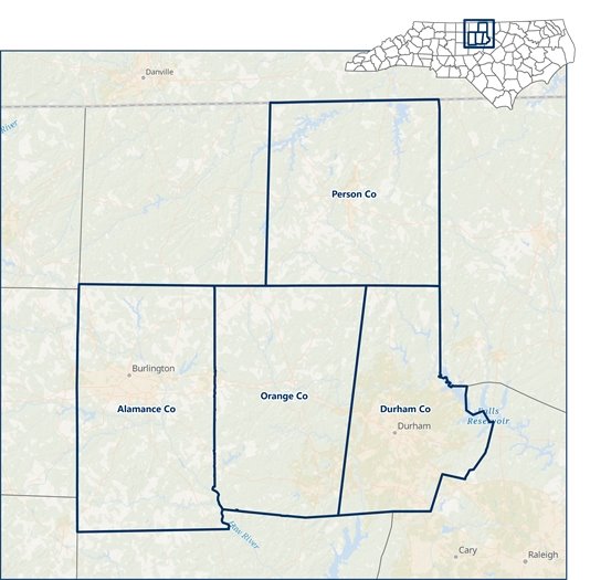 Eno-Haw Regional Hazard Mitigation Plan Map