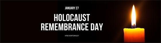 Holocaust Remembrance Day with an image of a candle