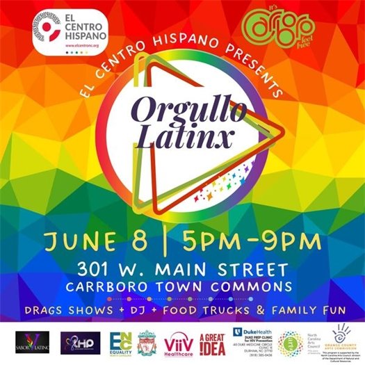 Community watches a Drag Performance and Carrboro Pride 2023