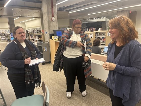 Reporters visit the Drakeford Library Complex 