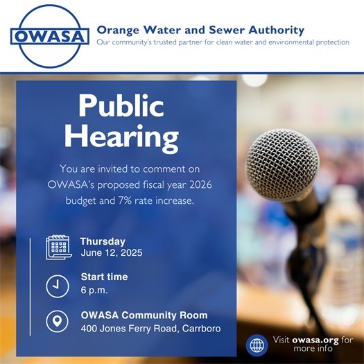 OWASA public hearing graphic 