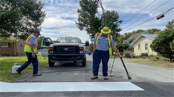 public works street markings