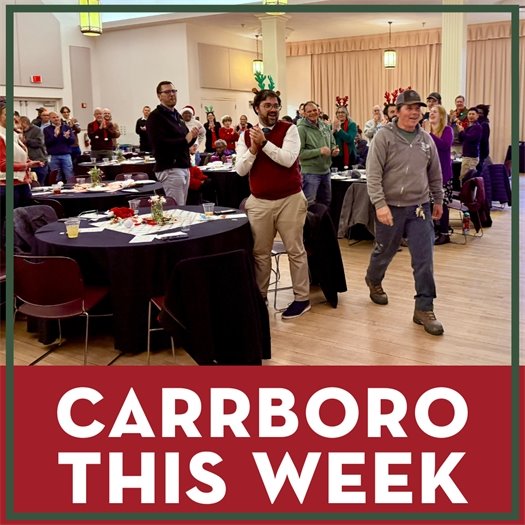 town staff honoring employee with 35 years of service