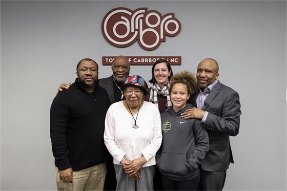 Council Member Fred Joiner with family at swearing-in ceremony