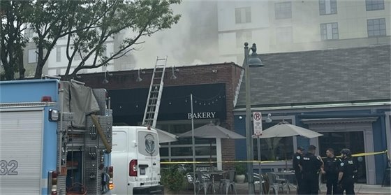 Photo from Chapelboro of Mediterranean Deli during the July 22 fire