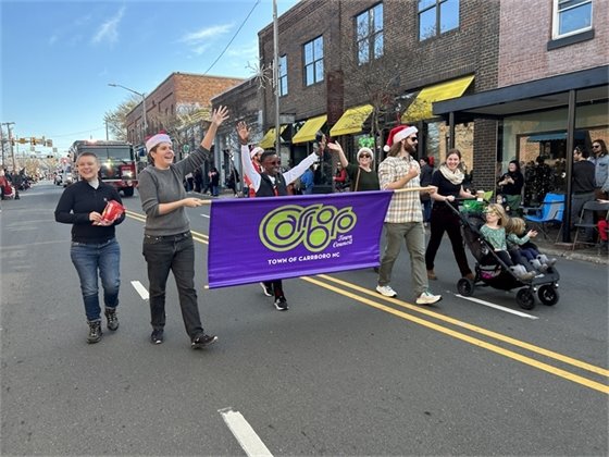 Carrboro Town Council at the Holiday Parade
