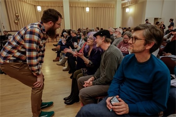 Carrboro Film Fest Director speaks with audience