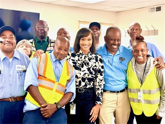 Town Manager Toney with Public Works