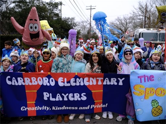 Carrboro Elementary in the Holiday Parade