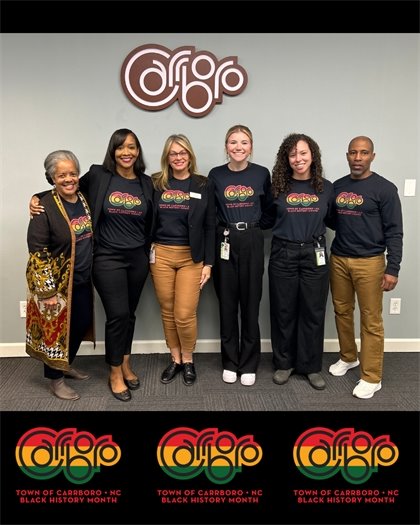 Black History Month - staff wearing T-shirts 