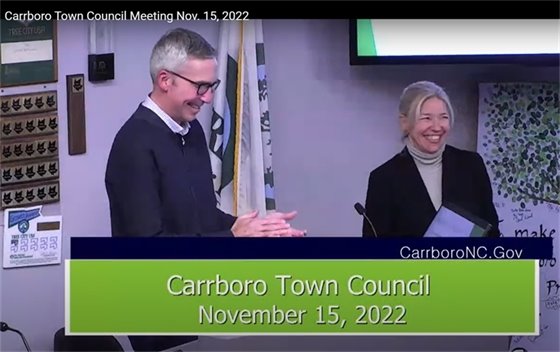 Sheila Dalton Accepts the Small Business Saturday Proclamation from Mayor Seils