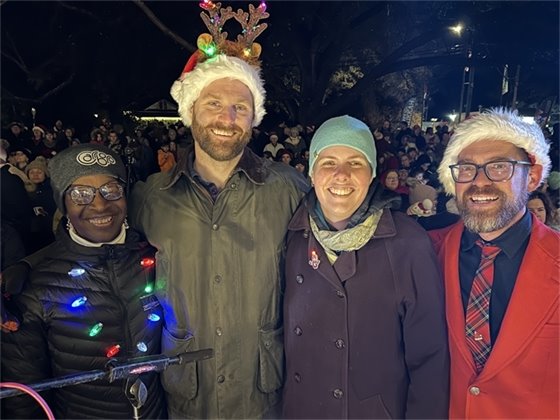 Town Council at Holiday Tree Lighting