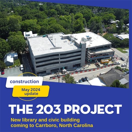 The203 Project May 2024 Update: aerial shot of The 203 building under construction