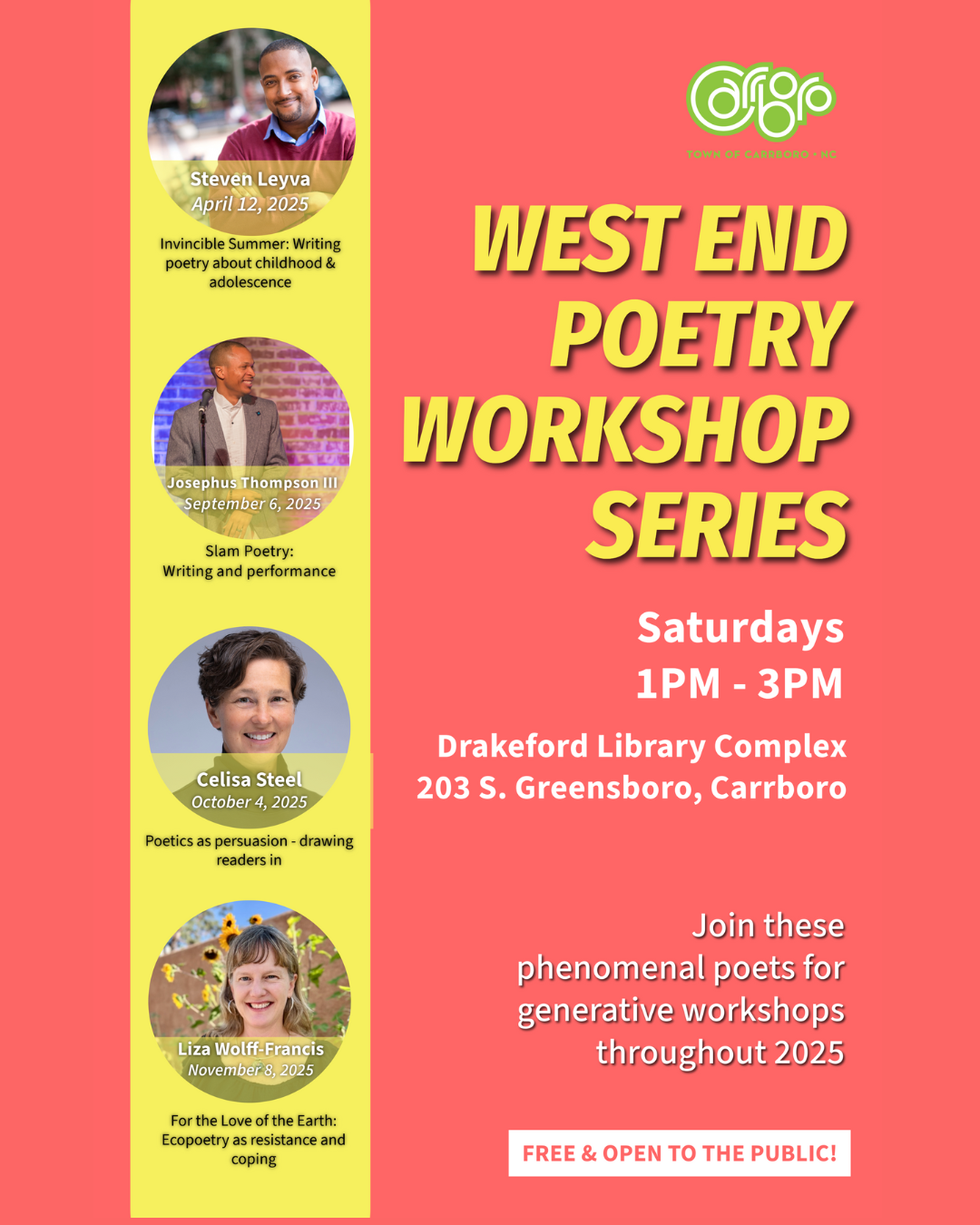 poetry events april 2025