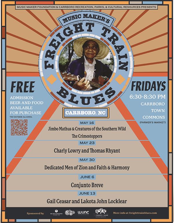 Freight Train Blues Concert Series May and June 2025