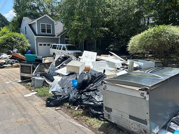 debris from Tropical Storm Chantal