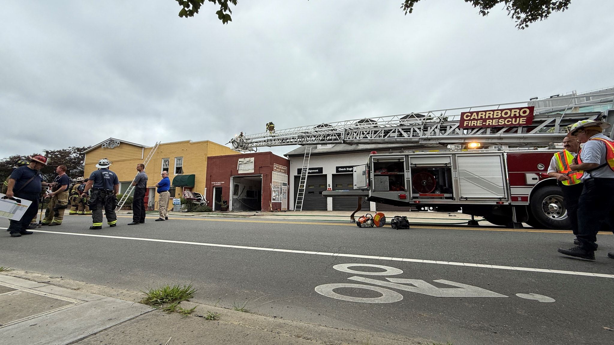 Fire Downtown Carrboro August 2025