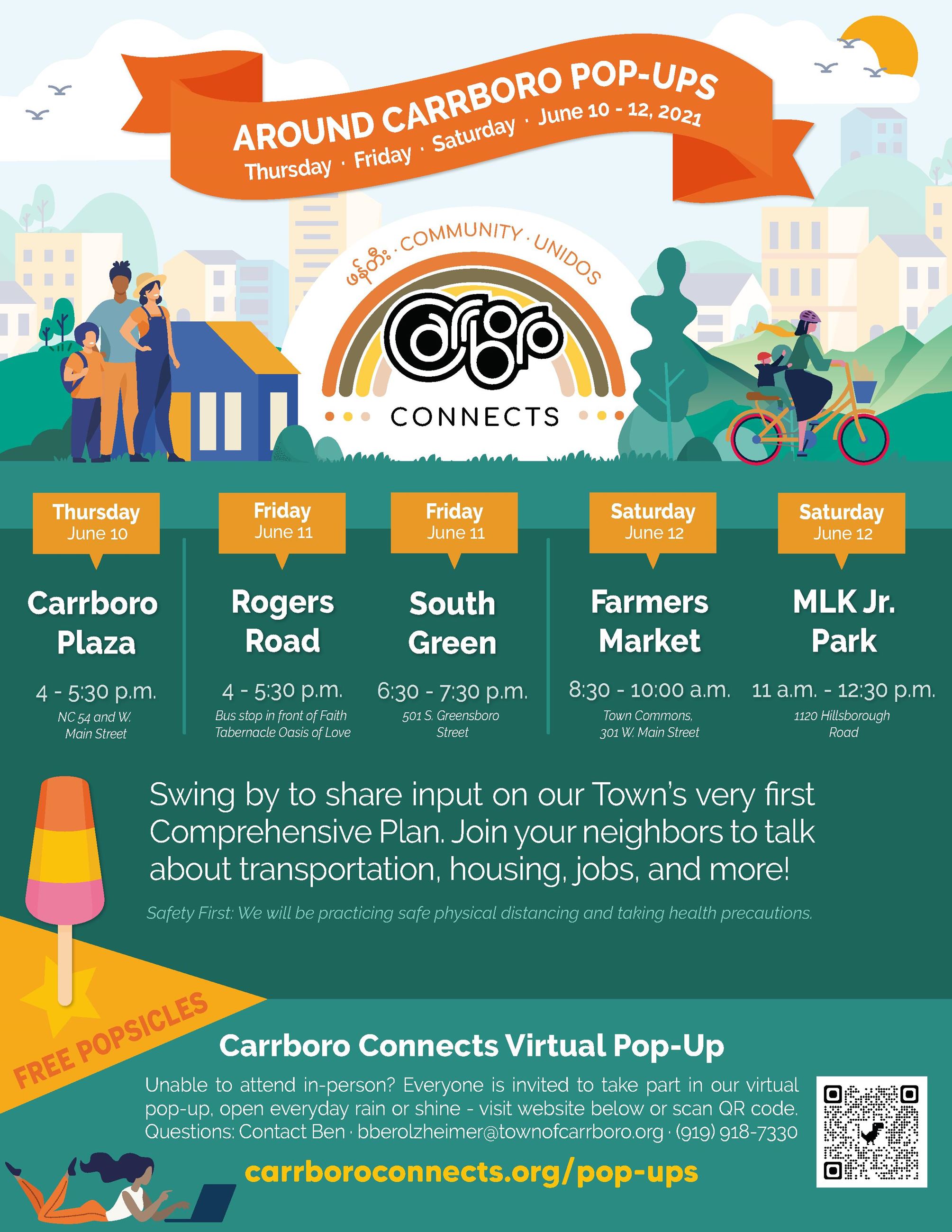 Poster Around Carrboro Pop-Ups